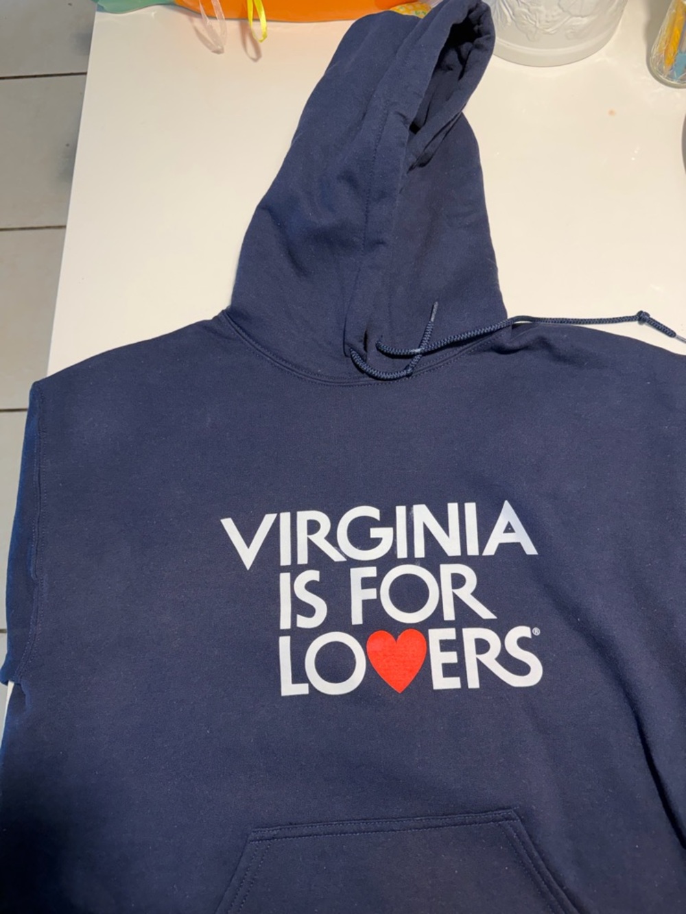 Navy "Virginia is for Lovers" Hoodie Sz M